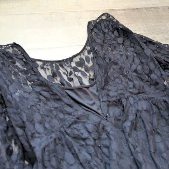 NWOT Torrid Lace Dress Womens Size 20 Black Goth Long Sleeve Knee Length - Picture 9 of 9